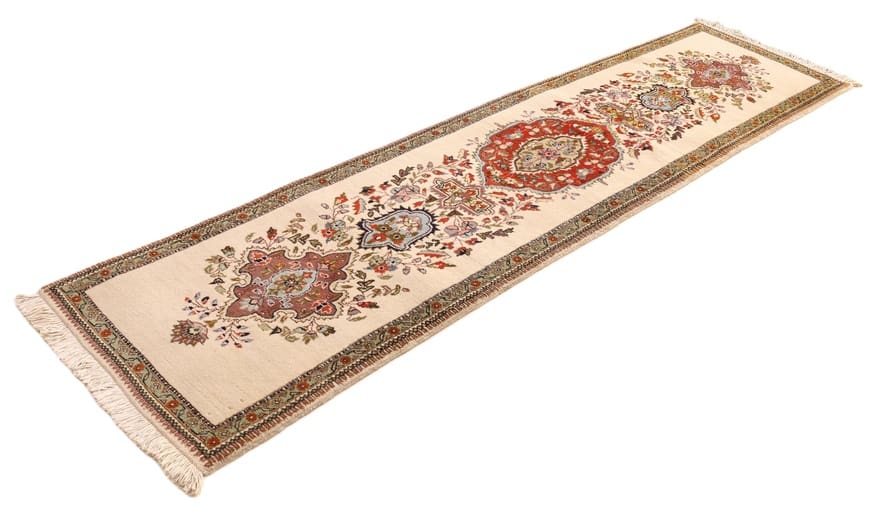 Täbriz Perserteppich 314 × 83 cm aus Wolle, handgeknüpft