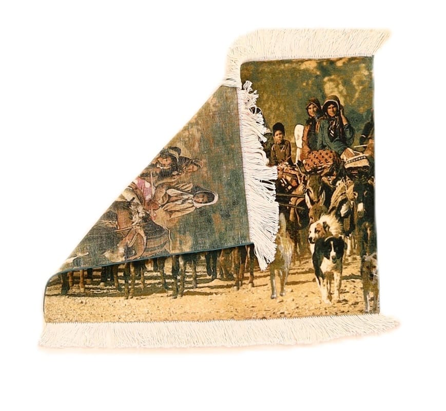Handgeknüpfter Täbriz Perserteppich, 95 × 73 cm, Wolle & Seide