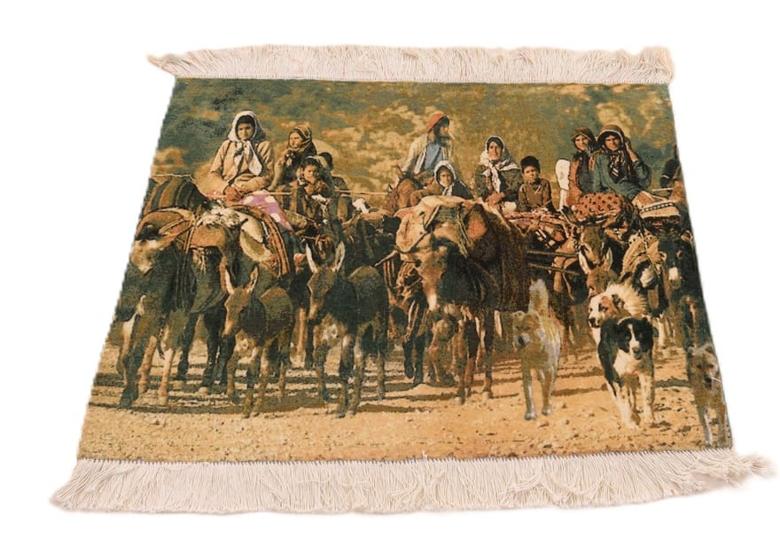 Handgeknüpfter Täbriz Perserteppich, 95 × 73 cm, Wolle & Seide