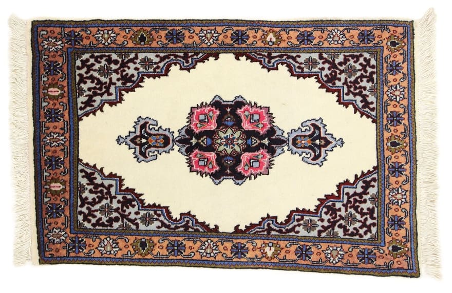 Täbriz Perserteppich 87 × 56 cm aus Wolle, handgeknüpft