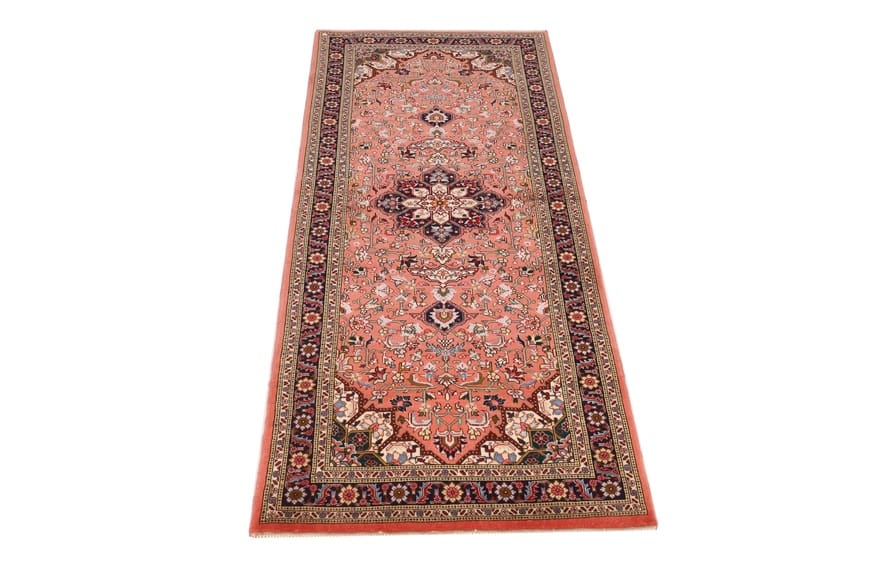 Handgeknüpfter Täbriz Perserteppich, 205 × 78 cm, Wolle & Seide
