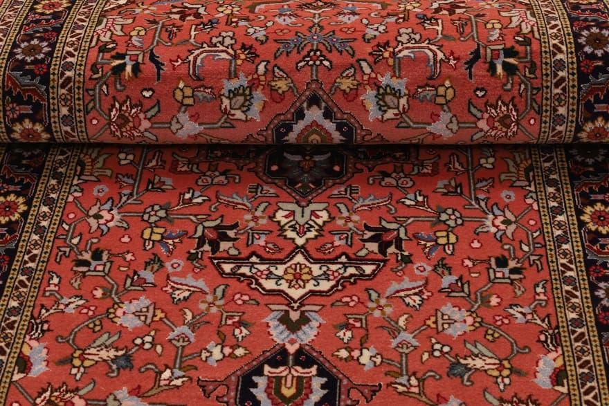 Handgeknüpfter Täbriz Perserteppich, 205 × 78 cm, Wolle & Seide