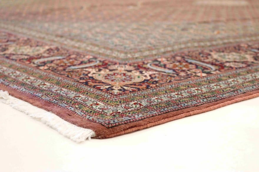 Handgeknüpfter Täbriz Perserteppich, 358 × 251 cm, Wolle & Seide