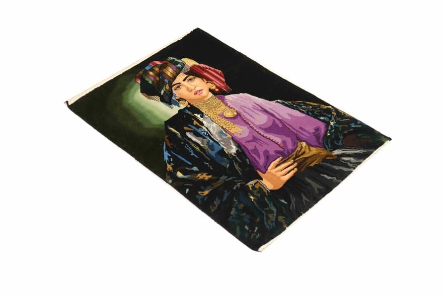 Täbriz Perserteppich 86 × 58 cm aus Wolle, handgeknüpft