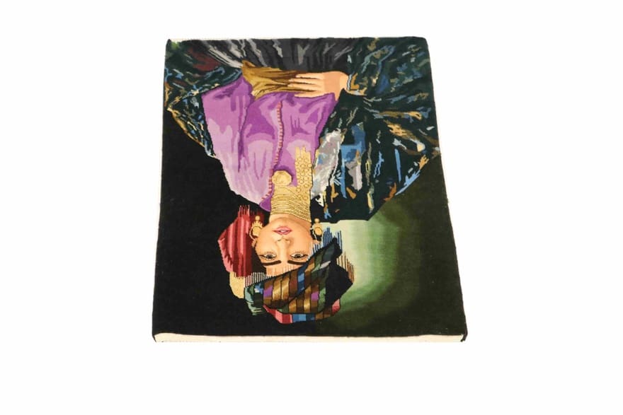 Täbriz Perserteppich 86 × 58 cm aus Wolle, handgeknüpft