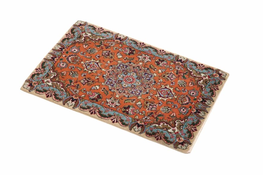 Handgeknüpfter Täbriz Perserteppich, 82 × 55 cm, Wolle