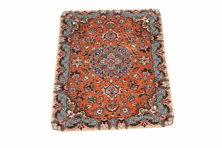 Handgeknüpfter Täbriz Perserteppich, 82 × 55 cm, Wolle