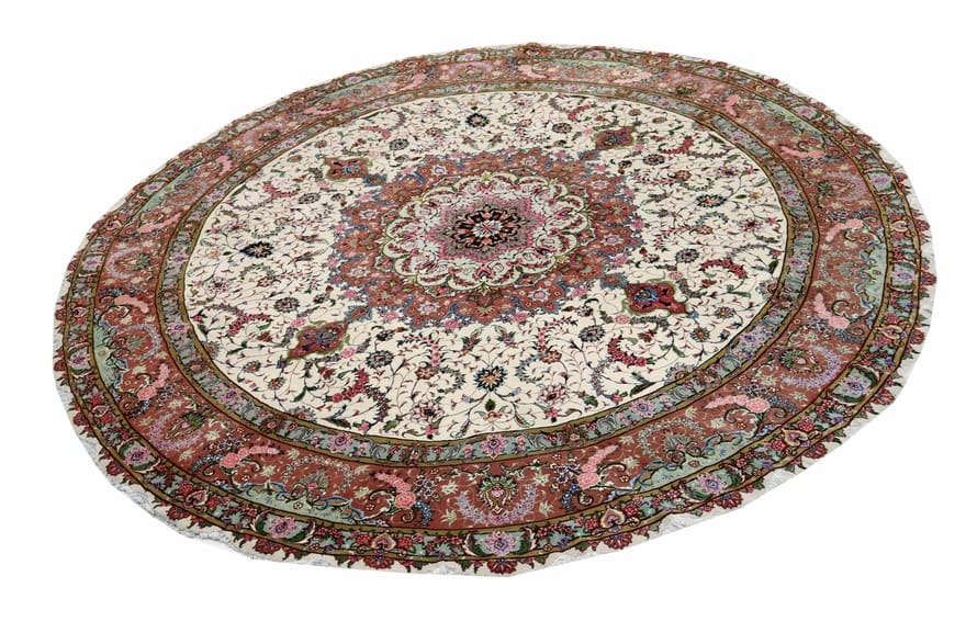 Handgeknüpfter Täbriz Perserteppich 300 × 291 cm