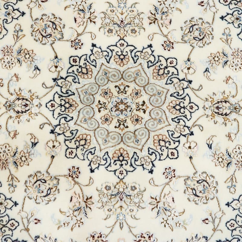 Handgeknüpfter Nain Perserteppich, 143 × 101 cm, Wolle & Seide