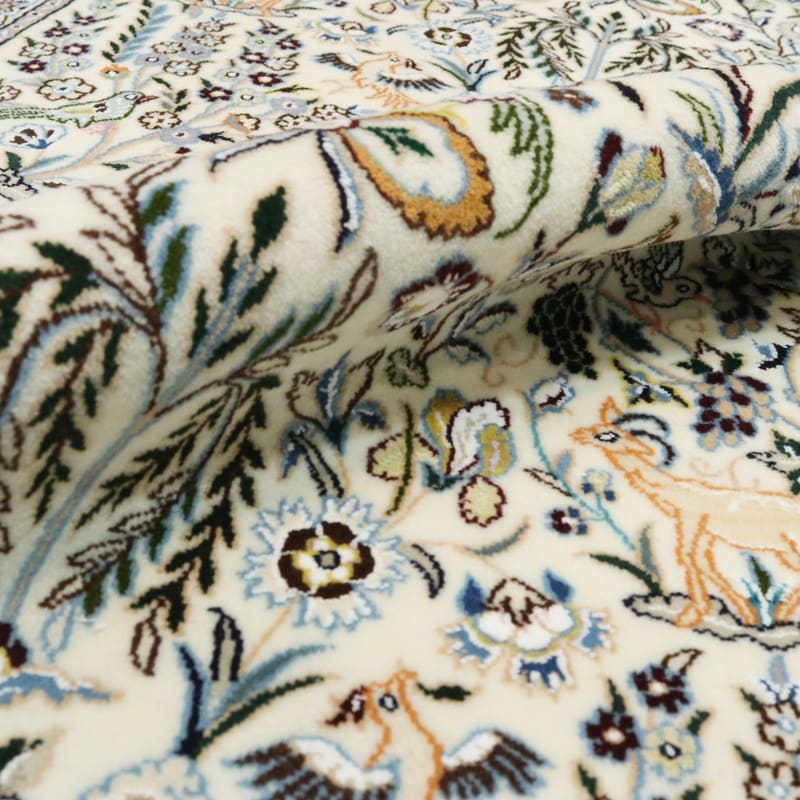 exquisiter-nain-9la-teppich-151x99-cm-handgeknupft-perserteppich-9 Handgeknüpfter Nain Perserteppich, 149 × 98 cm, Wolle & Seide