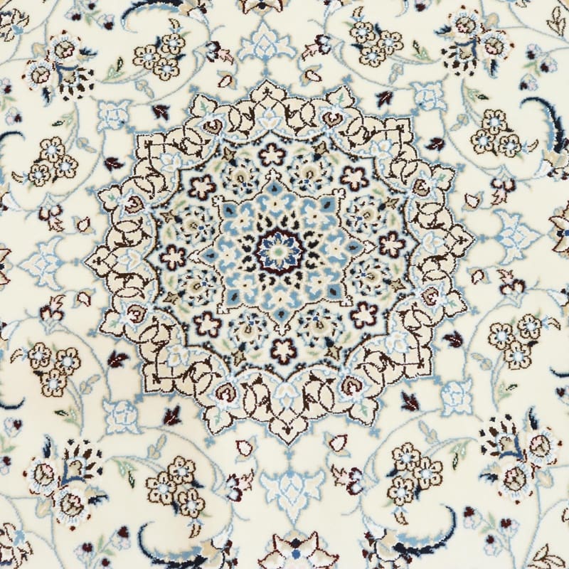 Handgeknüpfter Nain Perserteppich, 154 × 154 cm, Wolle & Seide