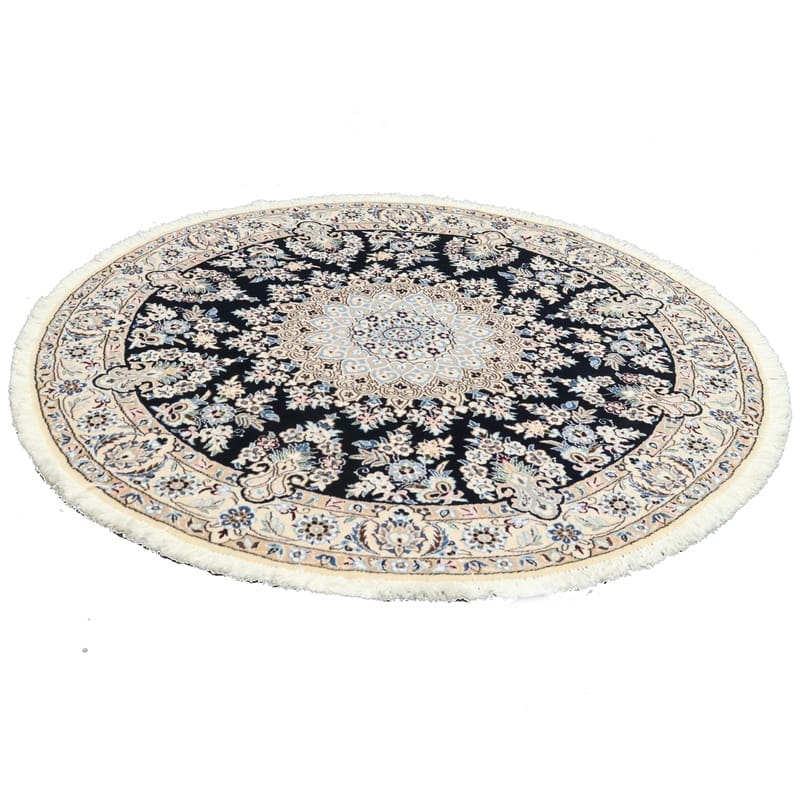 Handgeknüpfter Nain Perserteppich, 152 × 152 cm, Wolle & Seide