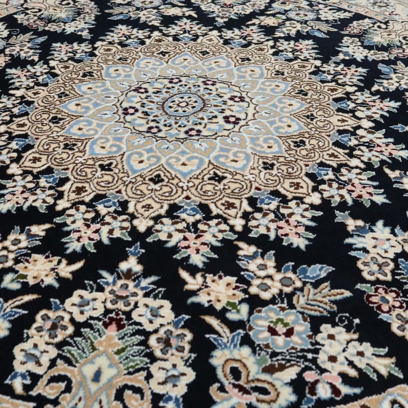 Handgeknüpfter Nain Perserteppich, 152 × 152 cm, Wolle & Seide
