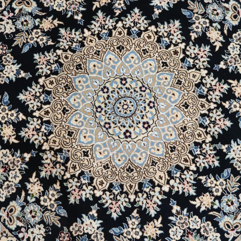 Handgeknüpfter Nain Perserteppich, 152 × 152 cm, Wolle & Seide