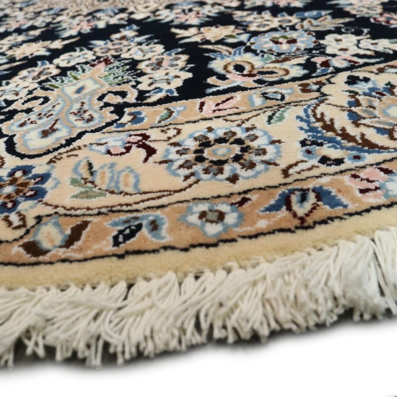 Handgeknüpfter Nain Perserteppich, 152 × 152 cm, Wolle & Seide