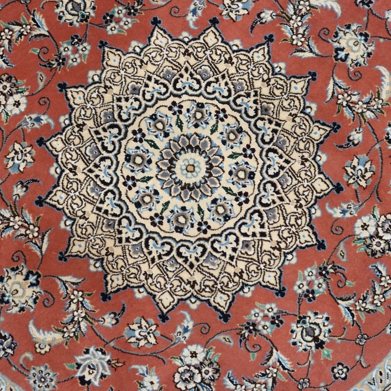 Nain Perserteppich 149 × 149 cm aus Wolle & Seide, handgeknüpft