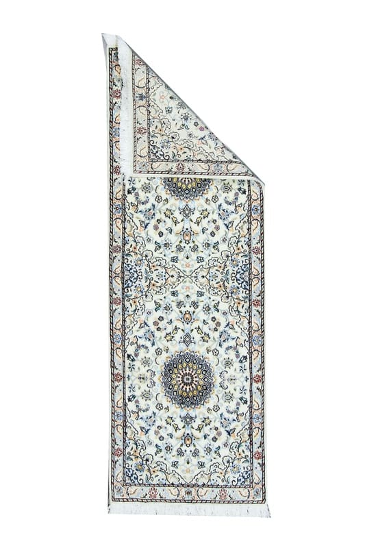 Handgeknüpfter Nain Perserteppich, 210 × 72 cm, Wolle & Seide