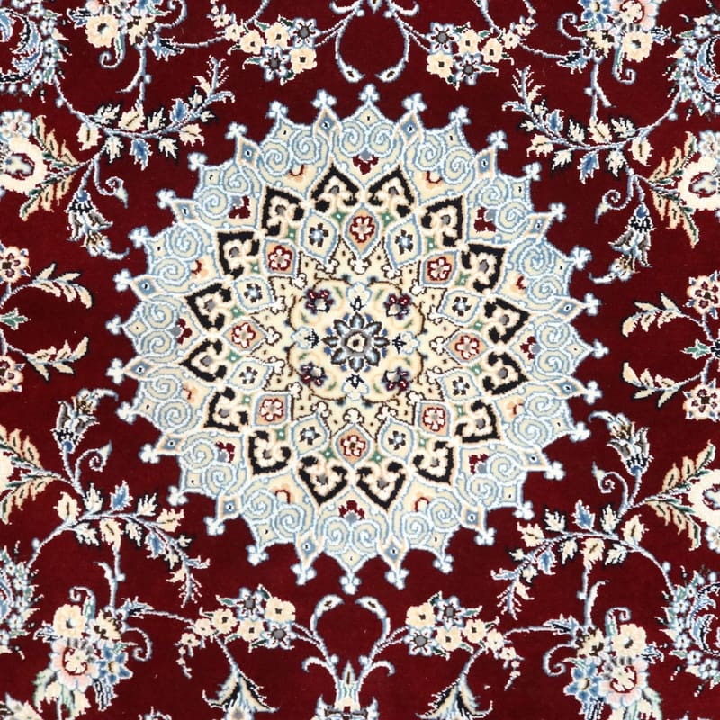 Handgeknüpfter Nain Perserteppich, 145 × 145 cm, Wolle & Seide