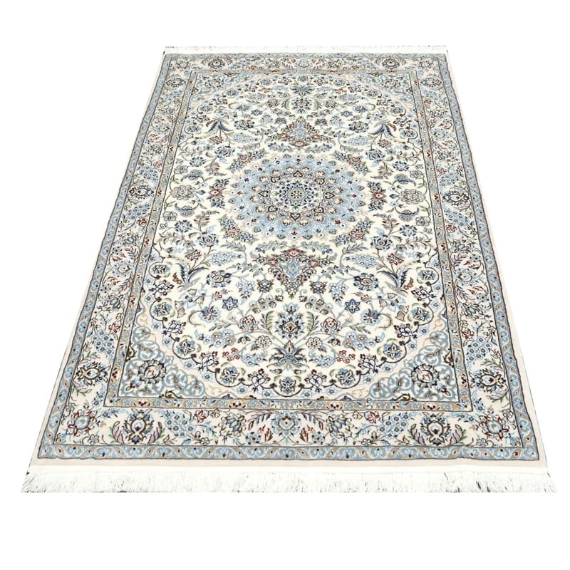handgewebter-nain-9-la-orientteppich-170x108-cm-in-blau-creme-1 Handgewebter Nain Perserteppich, 168 × 107 cm, Wolle & Seide