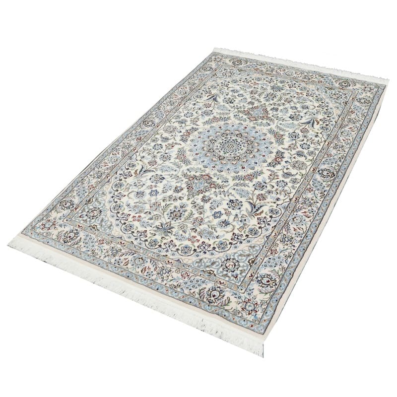 handgewebter-nain-9-la-orientteppich-170x108-cm-in-blau-creme-2 Handgewebter Nain Perserteppich, 168 × 107 cm, Wolle & Seide