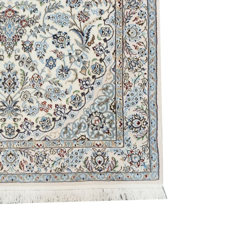 handgewebter-nain-9-la-orientteppich-170x108-cm-in-blau-creme-5 Handgewebter Nain Perserteppich, 168 × 107 cm, Wolle & Seide