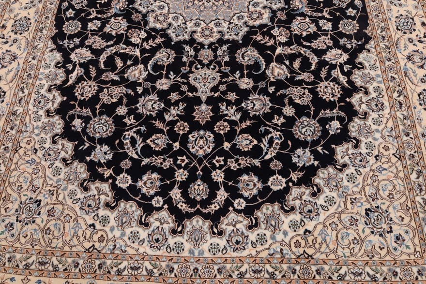 Nain Perserteppich 293 × 203 cm aus Wolle & Seide, handgeknüpft