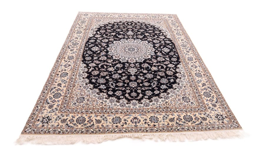 Nain Perserteppich 293 × 203 cm aus Wolle & Seide, handgeknüpft