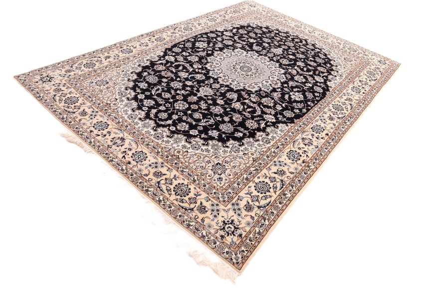 Nain Perserteppich 293 × 203 cm aus Wolle & Seide, handgeknüpft