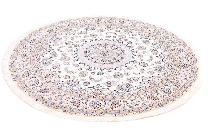 Nain Perserteppich 253 × 253 cm aus Wolle & Seide, handgeknüpft