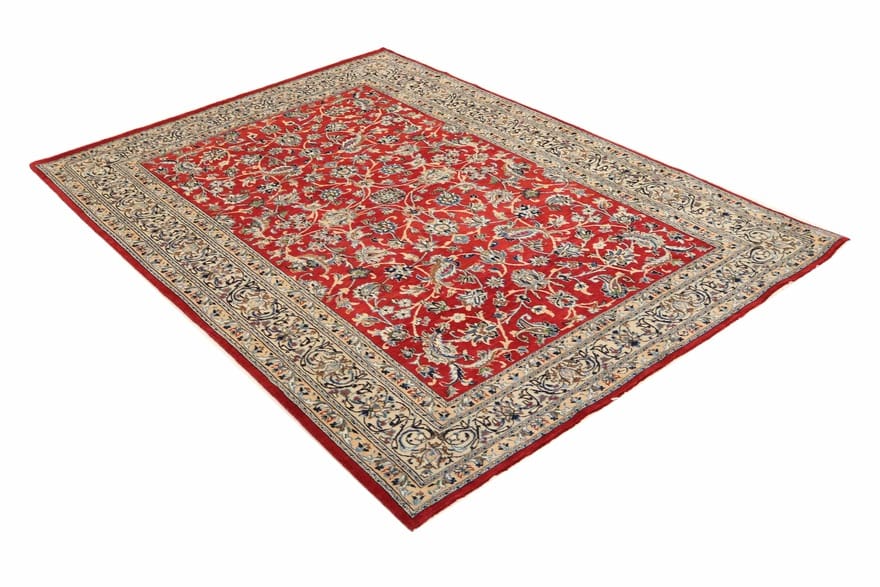 exklusiver-nain-teppich-286x199-cm-handgeknupft-in-rot-beige-2 Nain Perserteppich aus Iran, 284 × 198 cm