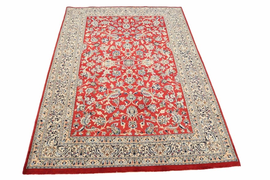 exklusiver-nain-teppich-286x199-cm-handgeknupft-in-rot-beige-3 Nain Perserteppich aus Iran, 284 × 198 cm
