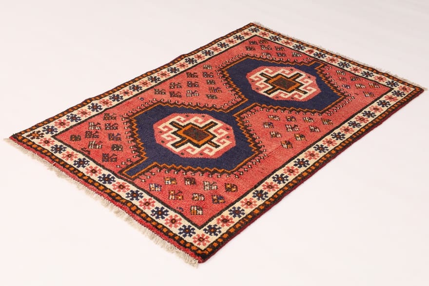 Handgeknüpfter Shiraz Perserteppich, 152 × 100 cm, Wolle