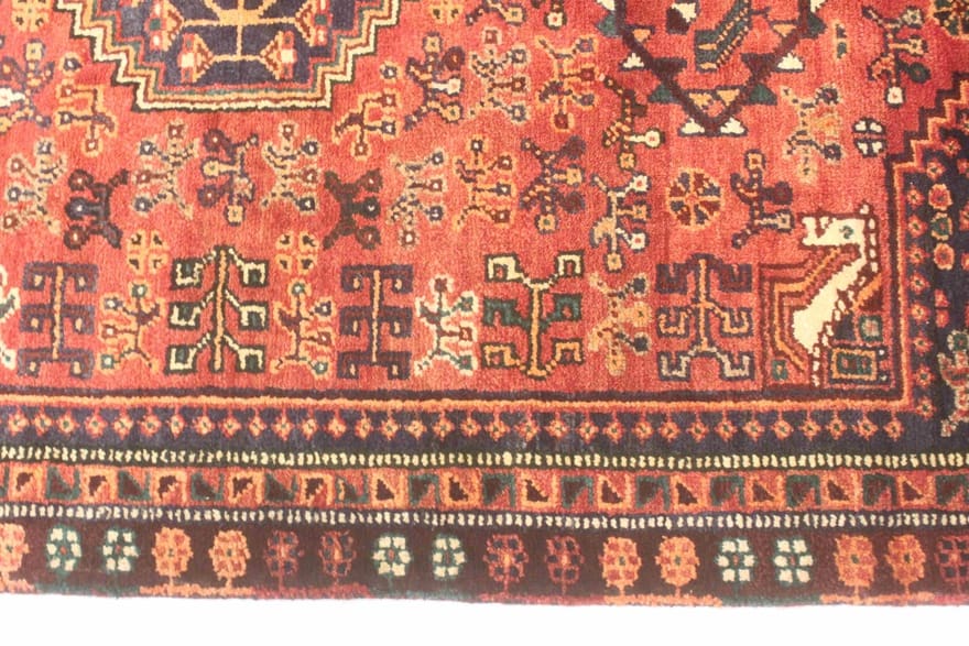Handgeknüpfter Shiraz Perserteppich, 270 × 140 cm, Wolle