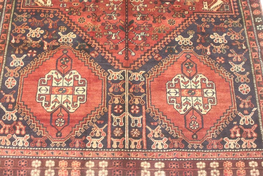 Handgeknüpfter Shiraz Perserteppich, 270 × 140 cm, Wolle