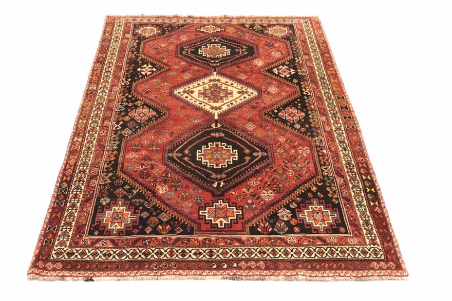 Handgeknüpfter Shiraz Perserteppich, 265 × 168 cm, Wolle