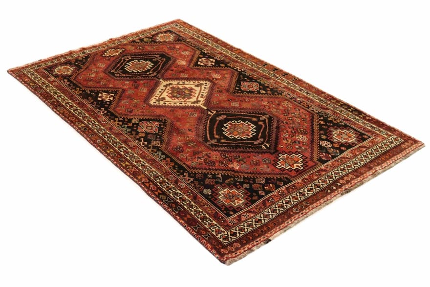 Handgeknüpfter Shiraz Perserteppich, 265 × 168 cm, Wolle
