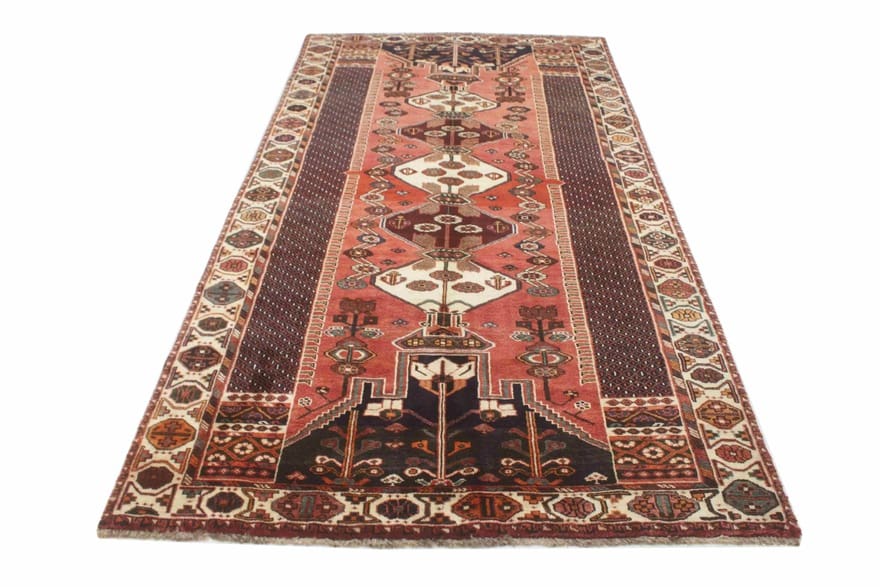 Handgeknüpfter Shiraz Perserteppich, 297 × 156 cm, Wolle