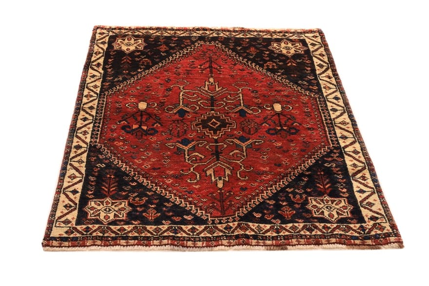 Handgeknüpfter Qashqai Perserteppich, 150 × 118 cm