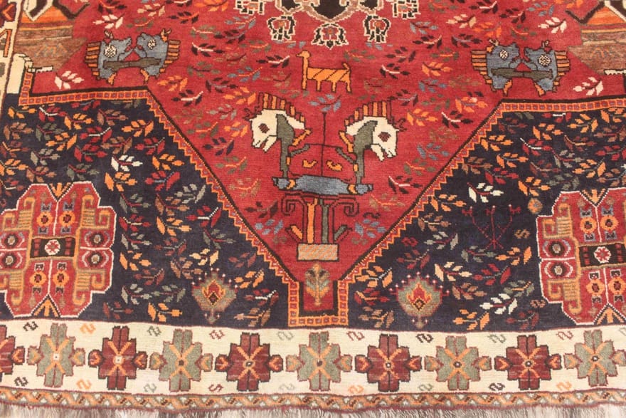 Handgeknüpfter Qashqai Perserteppich, 278 × 165 cm, Wolle