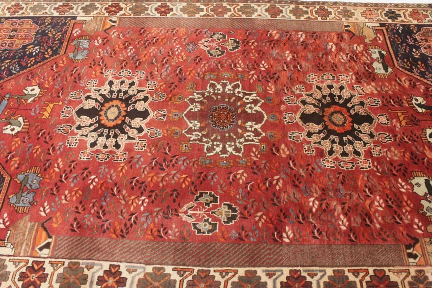 Handgeknüpfter Qashqai Perserteppich, 278 × 165 cm, Wolle