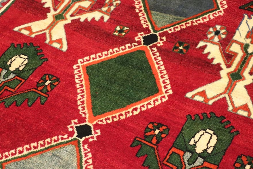 Handgeknüpfter Qashqai Perserteppich 218 × 142 cm