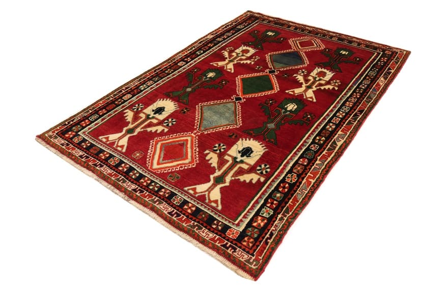 Handgeknüpfter Qashqai Perserteppich 218 × 142 cm