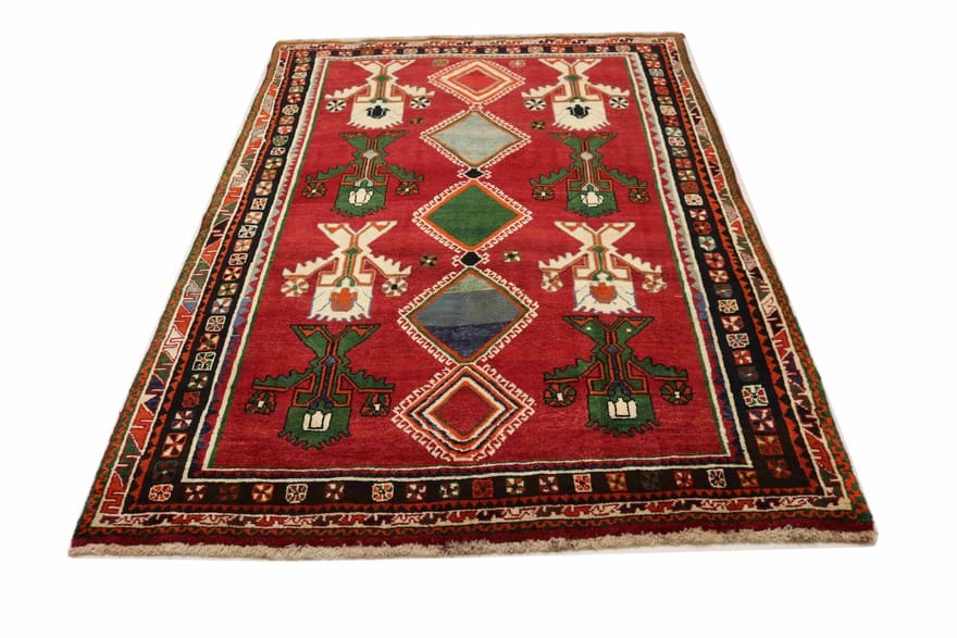 Handgeknüpfter Qashqai Perserteppich 218 × 142 cm
