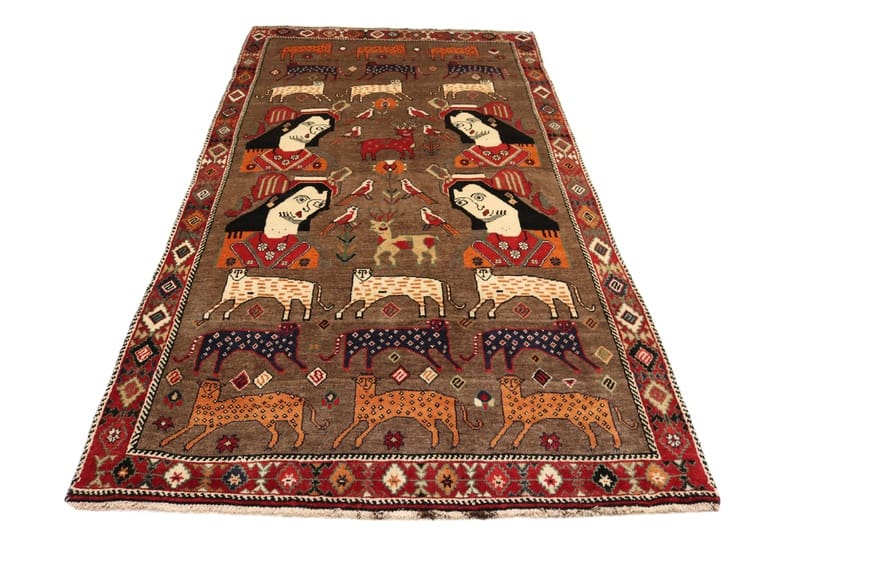 Qashqai Perserteppich aus Iran, 270 × 142 cm