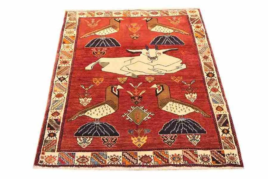 Qashqai Perserteppich aus Iran, 164 × 124 cm