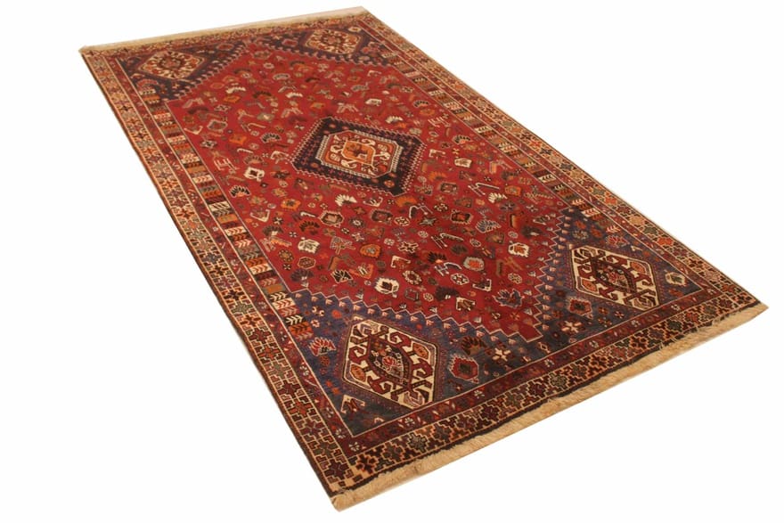 Handgeknüpfter Qashqai Perserteppich, 266 × 156 cm
