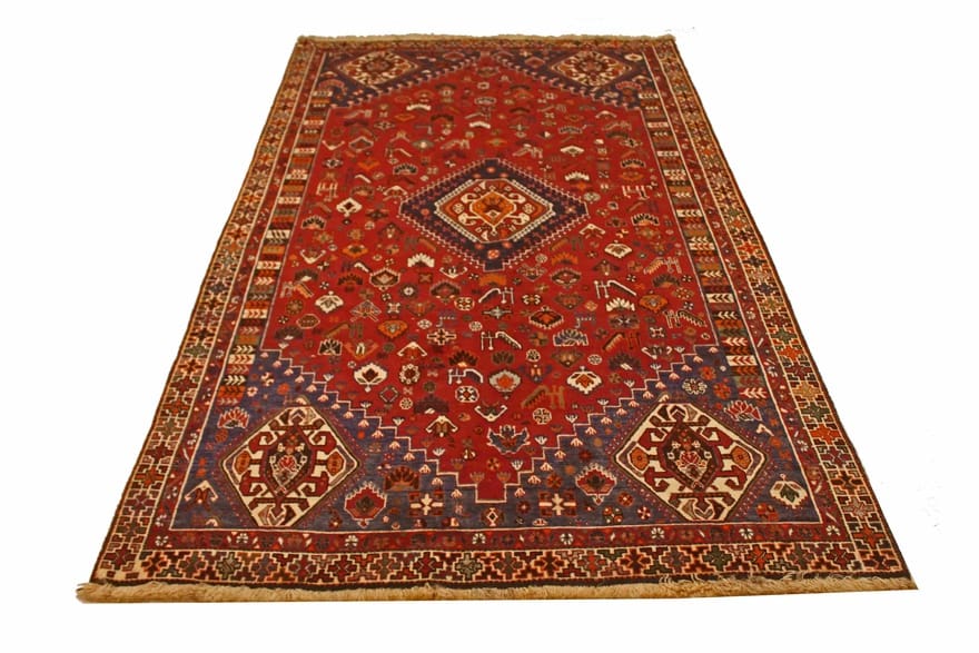 Handgeknüpfter Qashqai Perserteppich, 266 × 156 cm