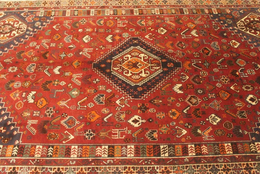 Handgeknüpfter Qashqai Perserteppich, 266 × 156 cm