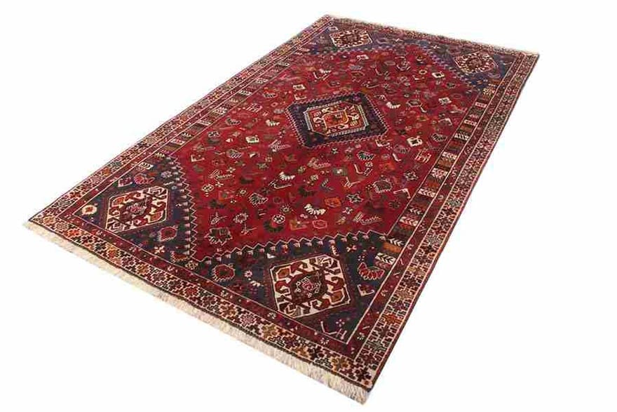 Handgeknüpfter Qashqai Perserteppich, 266 × 156 cm