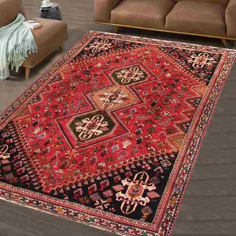 ghashghai-orientteppich-273x179-cm-handgeknupft-100-wolle-1 Qashqai Perserteppich aus Iran, 271 × 178 cm